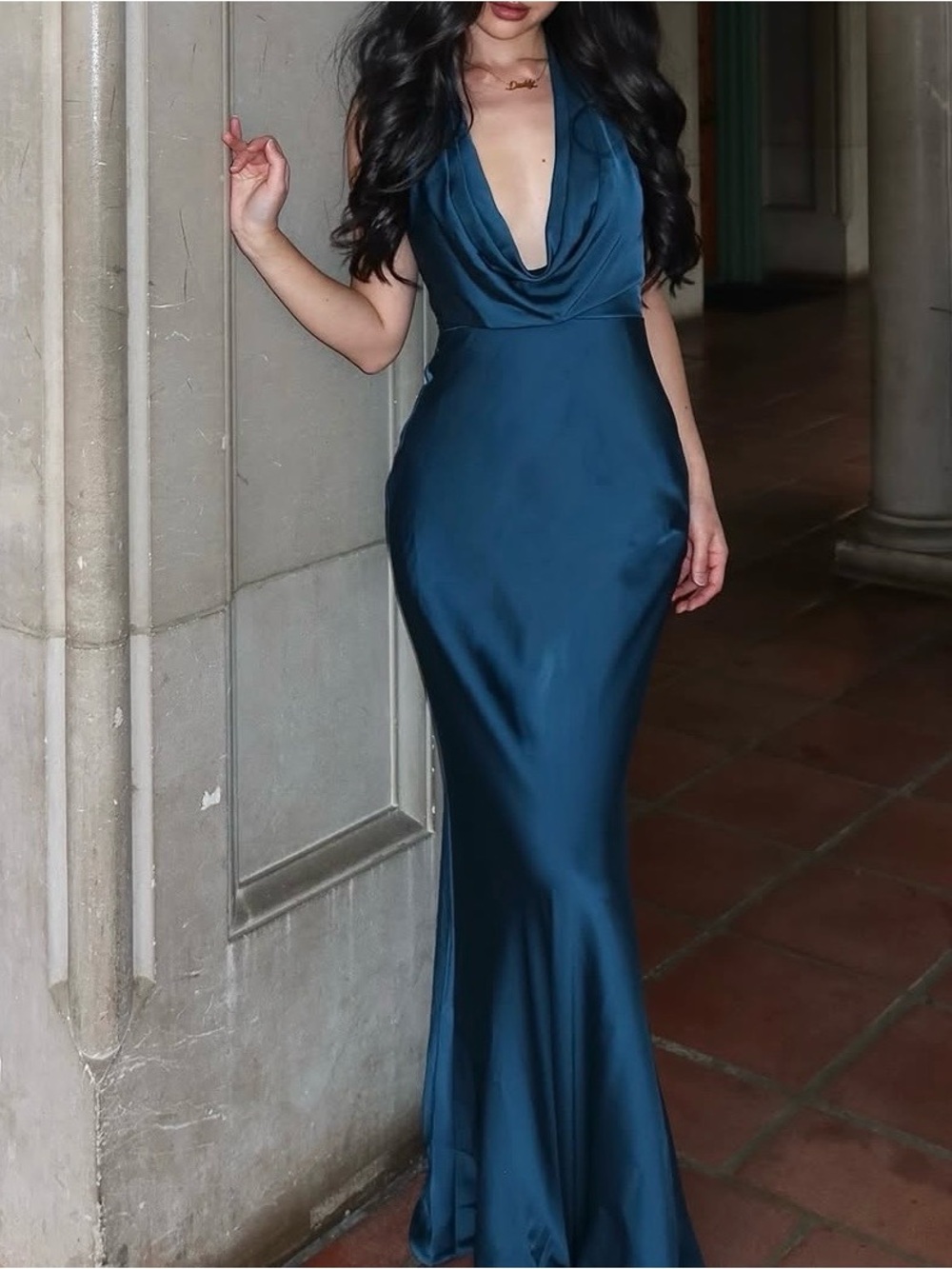 Azazie blue dress